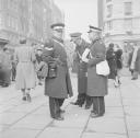 Nigel Henderson, ‘Photograph of three unidentified men in uniform’ [1949–54]