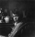 Eileen Agar, ‘Black and white glass lantern slide of an unidentified boy’ [c.1930–60]