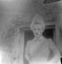 Eileen Agar, ‘Black and white glass lantern slide of an unidentified woman’ [c.1930–60]