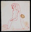 Cecil Collins, ‘Sketch of a seated female figure by Cecil Collins’ [1980s]