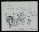 Ithell Colquhoun, ‘Small doodle and notes on scrap paper’ [c.1971]