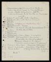 Ithell Colquhoun, Toni Del Renzio, ‘List of surrealist poetry readings by Ithell Colquhoun and Toni del Renzio at the International Arts Centre, London, on 10 March 1944’ 10 March 1944
