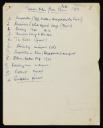 Kurt Schwitters, ‘List of Schwitters’ pictures taken from his barn’ 1959