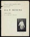 Palais des Beaux-Arts de Bruxelles (Brussels, Belgium), ‘Leaflet for a collage exhibition entitled, ‘E.L.T. MESENS’’ [25 April–13 May 1959]