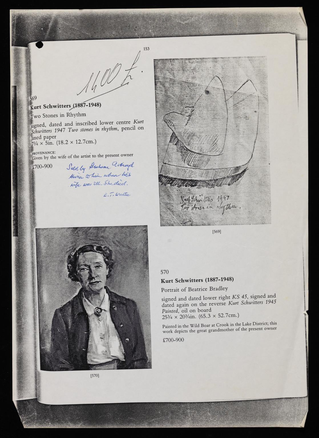 Photocopy of page from an unknown publication featuring two of