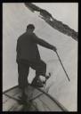 Ernst Schwitters, ‘Photograph of Kurt Schwitters stepping out of a boat at the foot of a glacier’ 1935