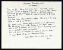 Kenneth Armitage, recipient: Joan Augusta Monro Moore, ‘Letter from Kenneth Armitage to Joan Moore, addressed Corsham’ 24 December 1952