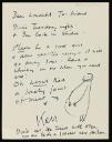 Kenneth Armitage, recipient: Joan Augusta Monro Moore, ‘Note from Kenneth Armitage to Joan Moore’ [c.1953]