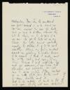Kenneth Armitage, recipient: Joan Augusta Monro Moore, ‘Letter from Kenneth Armitage to Joan Moore, addressed 21 Earlswood Avenue, Roundhay, Leeds’ [November 1939]