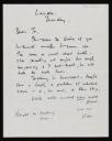 Kenneth Armitage, recipient: Joan Augusta Monro Moore, ‘Letter from Kenneth Armitage to Joan Moore, addressed Leeds’ 11 January 1955