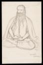 Sir William Rothenstein, ‘Study of an Indian sitting in the yoga lotus position with inscribed title in an Indian script and inscribed, bottom left ‘W R Benares 1911’’ 1911