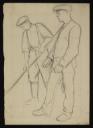 Sir William Rothenstein, ‘Study of two farm workers inscribed ‘W.R.’ and dated 1917’ 1917