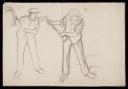 Sir William Rothenstein, ‘Study of two workers with axes and pick-axe’ [c.1917]