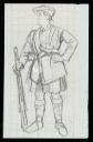 Sir William Rothenstein, ‘Study of a standing Scottish soldier wearing a kilt, inscribed bottom right ‘W R 1918’’ 1918