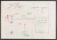 Mike Kelley, Drawing for Repressed Spatial Relationships Rendered as Fluid No. 1: Martian School (Work Site), 2002