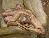 Lucian Freud, Leigh on a Green Sofa, 1994