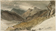 John Constable, View of Bowfell (Cumbria) and the Langdale Pikes from near Harry Place, September 1806