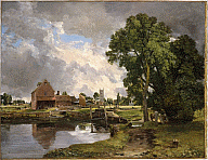 John Constable, Dedham Lock and Mill, exhibited 1818