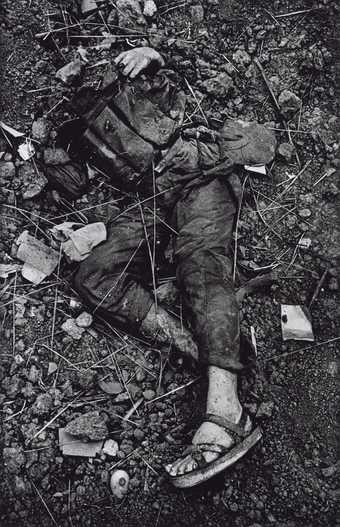 Shell-shocked soldier awaiting transportation away from the frontline, Hue, McCullin, Don