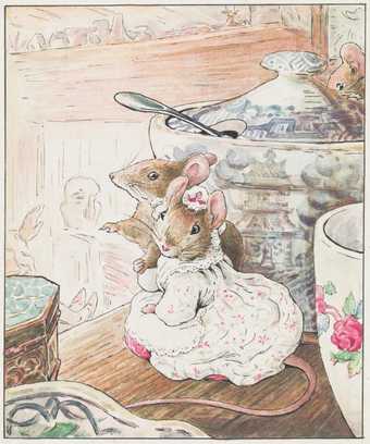 HELEN BEATRIX POTTER LADY MOUSE IN MOB CAP ART PRINT POSTER PICTURE LF242 