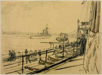 ‘Building Ships: A Shipyard‘, Sir Muirhead Bone, c.1917 | Tate