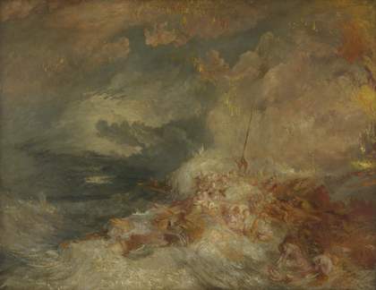 Stormy Sea With Blazing Wreck Joseph Mallord William Turner C 1835 Stormy Sea With Blazing Wreck Joseph Mallord William Turner C 1835