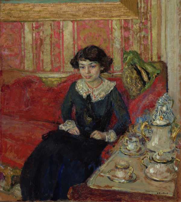 ‘Girl in an Interior‘, Edouard Vuillard, c.1910 | Tate