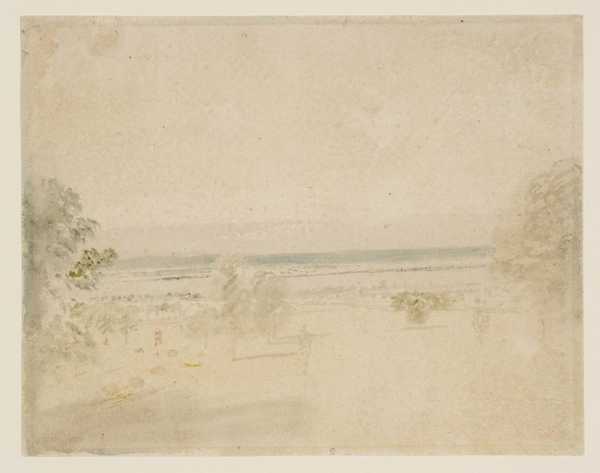 Coast Scene: Unfinished Sketch of Open Landscape