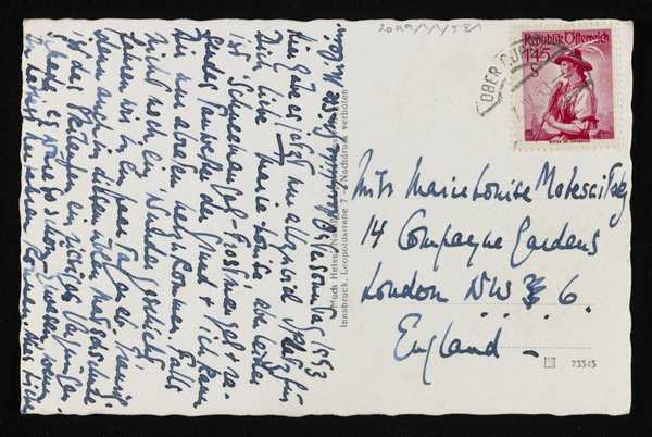 Correspondence from Milein Cosman‘, collection owner: Marie-Louise Von ...