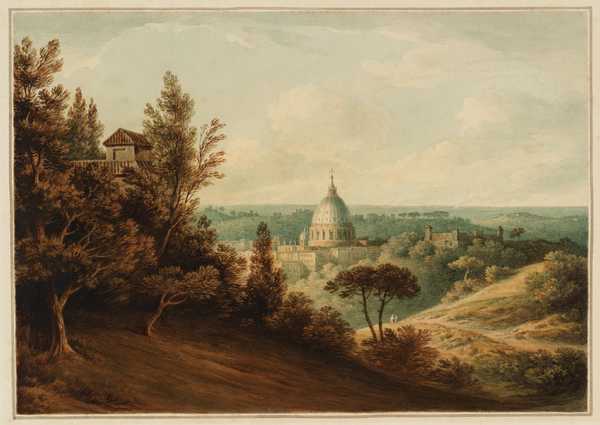 St Peter’s from the Villa Milleni near Rome