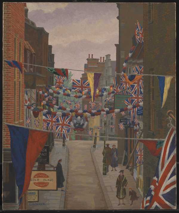 Flask Walk, Hampstead, on Coronation Day