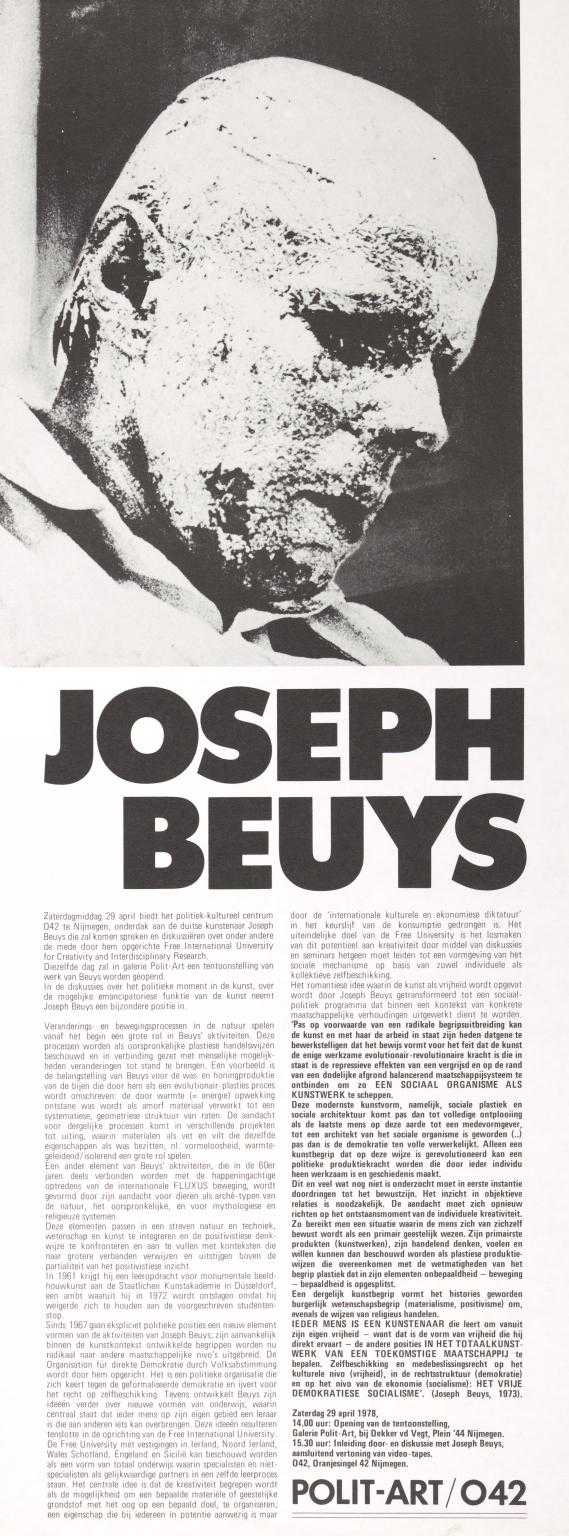 Joseph Beuys. Ausstellung und Diskussion in der Galerie Polit-Art