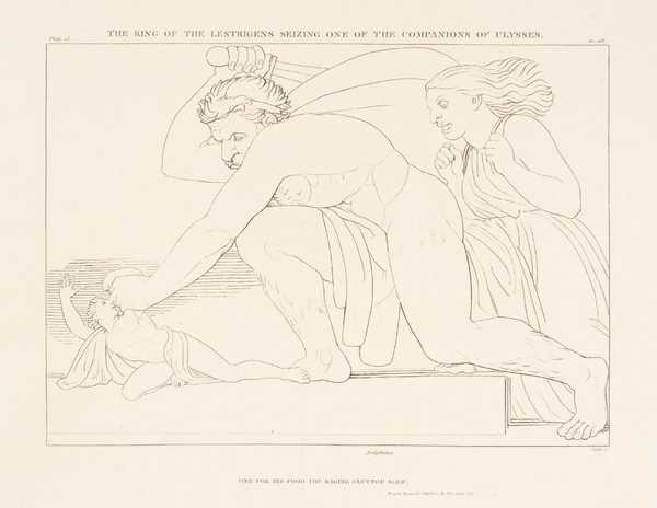 The King of the Lestrigens Seizing One of the Companions of Ulysses
