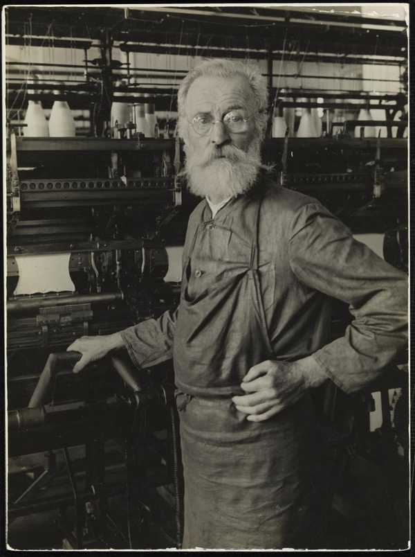 Saxon Hosiery Weaver at a Handloom