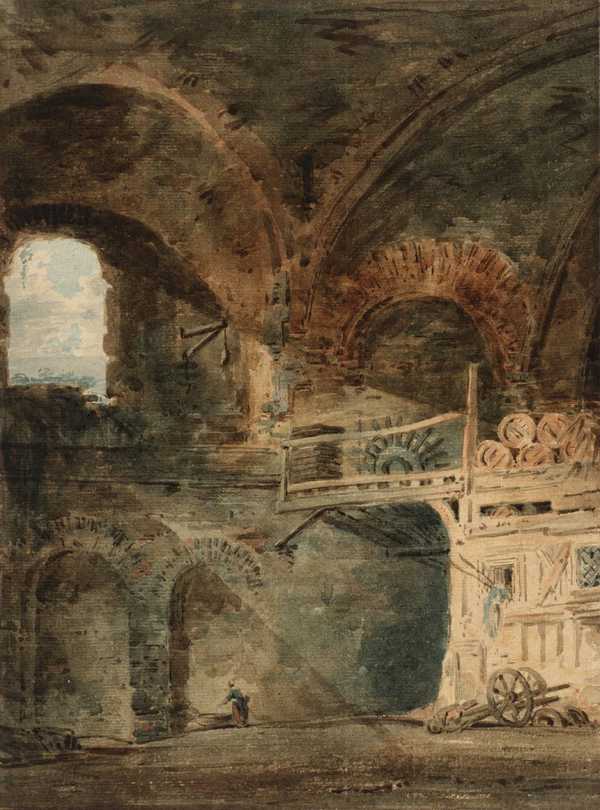 A ruined castle, Works of Art, RA Collection