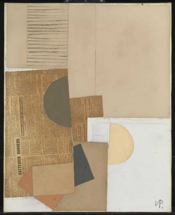 Abstract in White, Grey and Ochre
