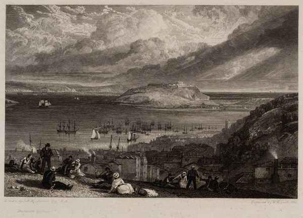 ‘Falmouth Harbour, Cornwall‘, after Joseph Mallord William Turner, 1816 ...