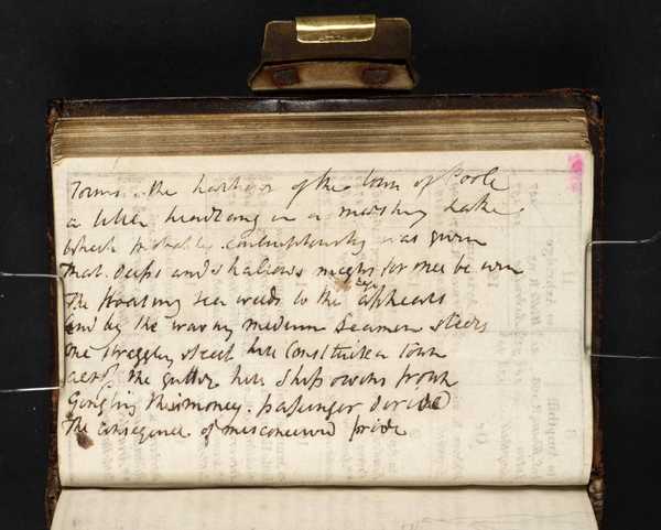 ‘Inscription by Turner: Draft of Poetry‘, Joseph Mallord William Turner ...