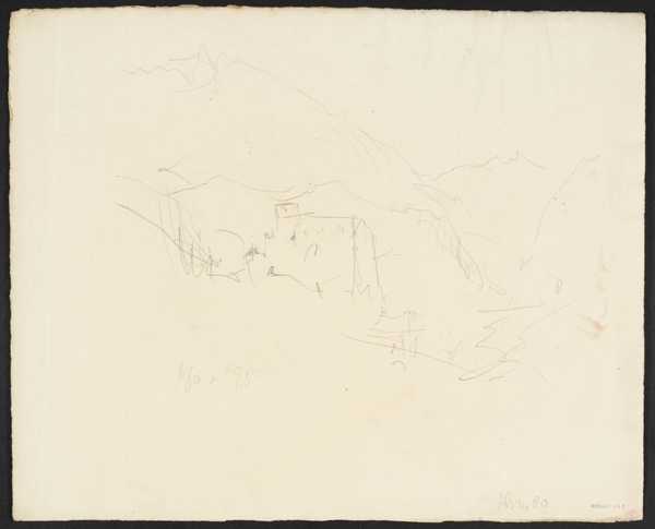 ‘Buildings, with Mountains‘, Joseph Mallord William Turner, c.1830–41 ...