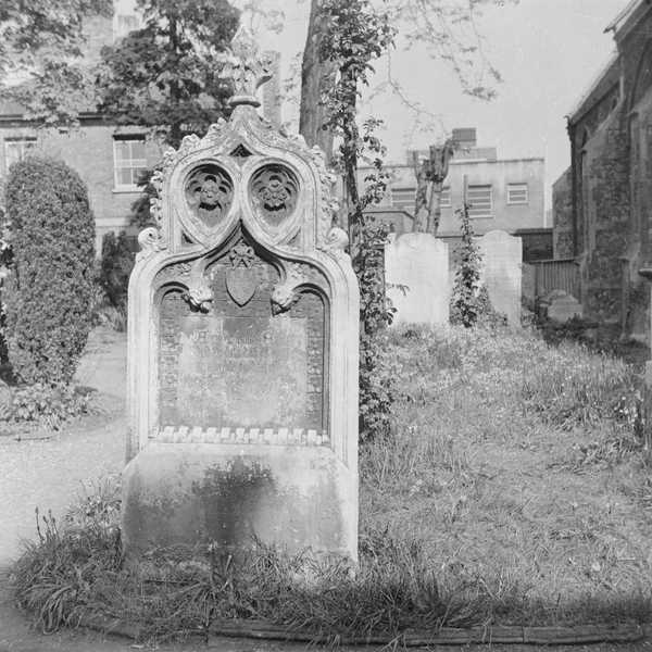 Photograph showing grave stones within a grave yard‘, Nigel Henderson