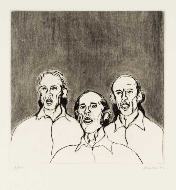 Three Men with Shadows