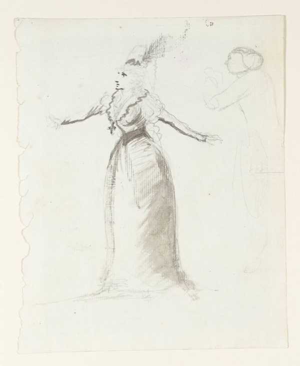 An ?Actress, Another Figure Behind