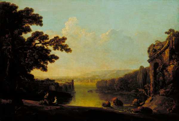 ‘River Scene with Ruins‘, Nicholas Thomas Dall, c.1756–65 | Tate