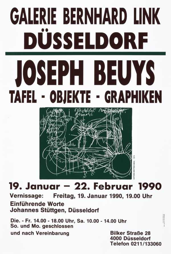 Joseph Beuys: Tafel - Objekte - Graphiken. Galerie Bernhard Link, Düsseldorf