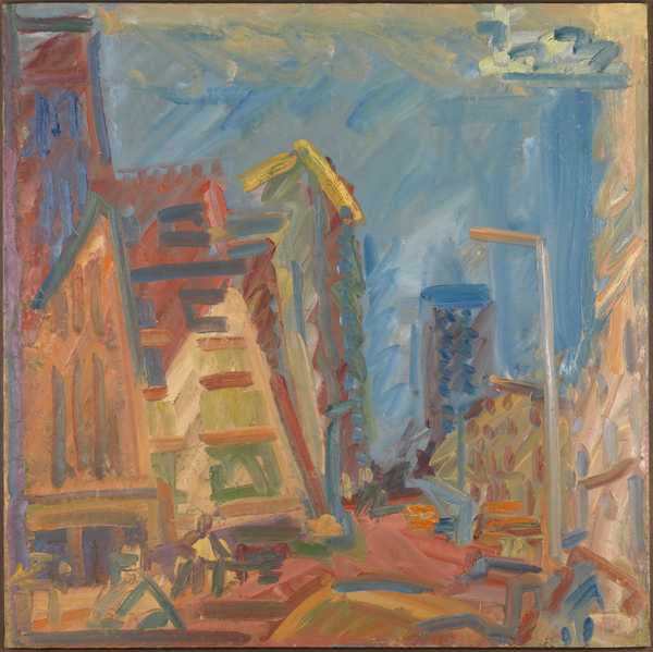 ‘Mornington Crescent - Summer Morning‘, Frank Auerbach, 2004 | Tate