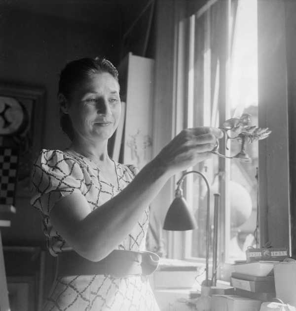 Photograph of Valentine Penrose at Eileen Agar’s studio in Bramham ...