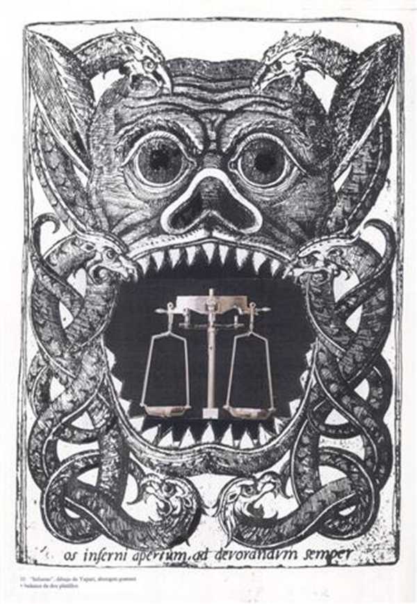 ‘Hell’, Drawing by Yaparí, Guaraní Aborigine + Set of Scales