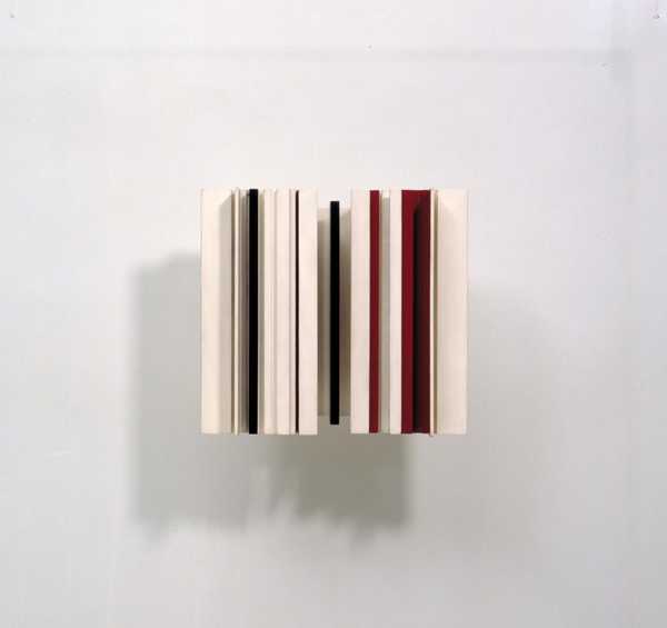 Relief Construction in White, Black and Maroon
