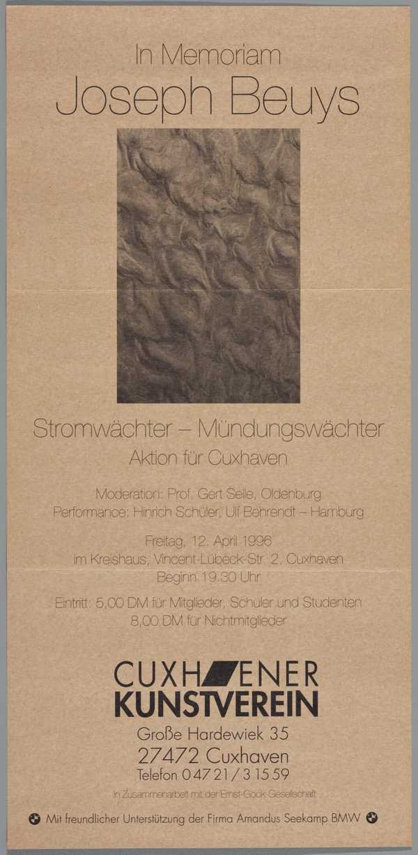 Joseph Beuys: In Memoriam. Stromwächter - Mündungswächter, Cuxhaven