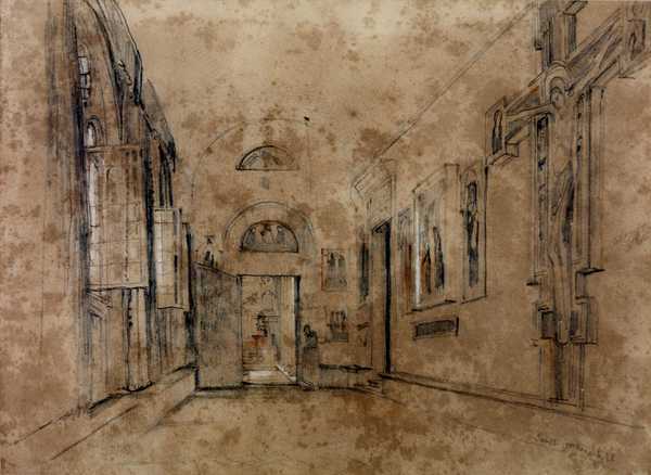 Corridor Leading to the Sacristy of Santa Croce, Florence